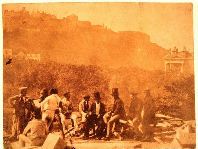 Quite possibly Scotland's earliest known image of construction workers.