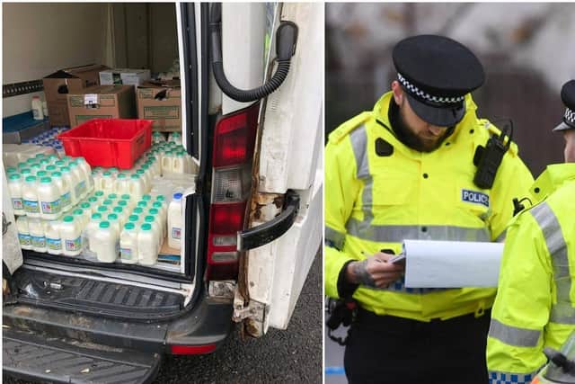 Officers stopped the vehicle, which was 1000kg heavier than it should have been (overweight by 25 per cent), at about 2pm today picture: JPI Media/Police Scotland