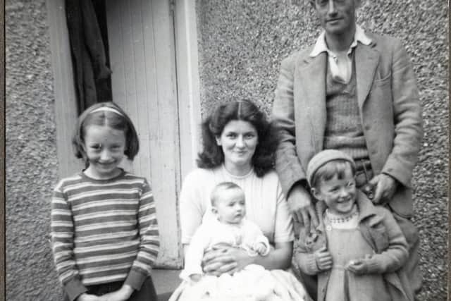 The Whatley family two years after arriving on Pabay. The couple went on to have six children. PIC: Whatley Collection.